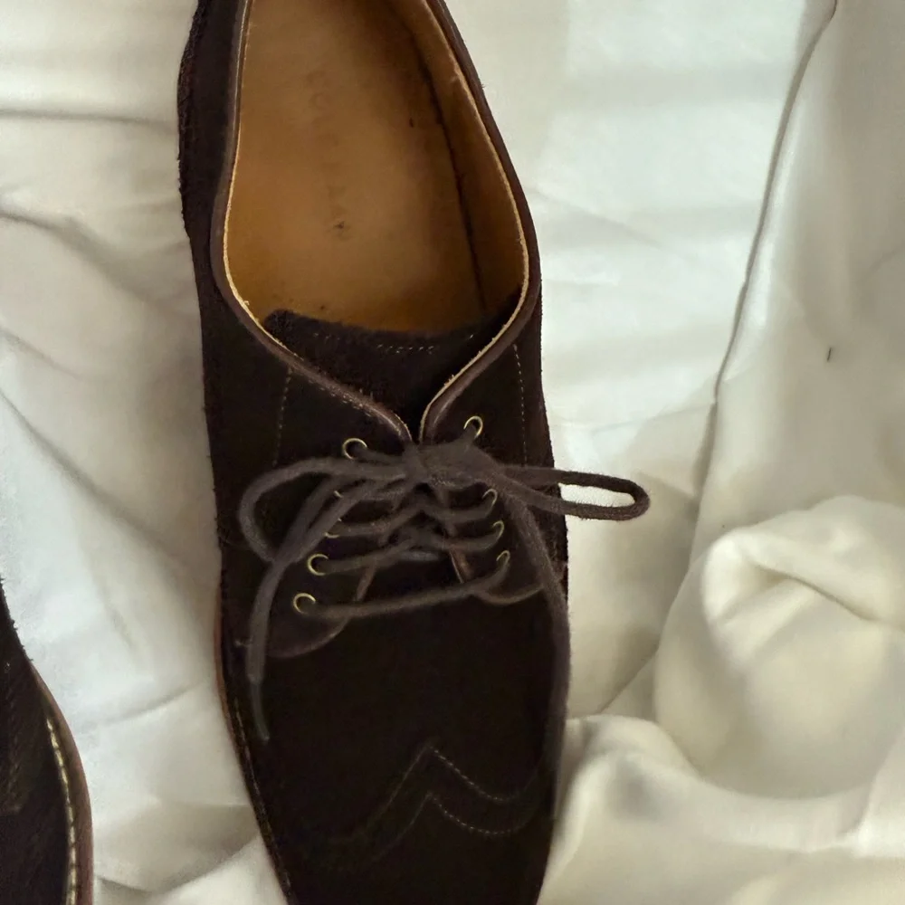 Cole Haan Franklin Classic Brown Suede Wingtip Lace Up Oxfords Men’s 10.5